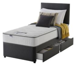 Silentnight Middleton C.Coal Memory 2 Drawer Divan - Single
